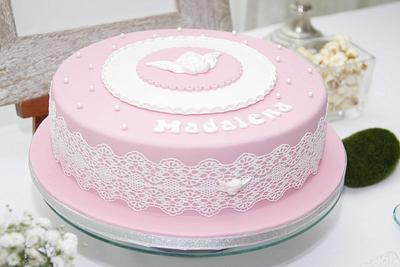 Girl Baptism cake - Cake by Ana Crachat Cake Designer 