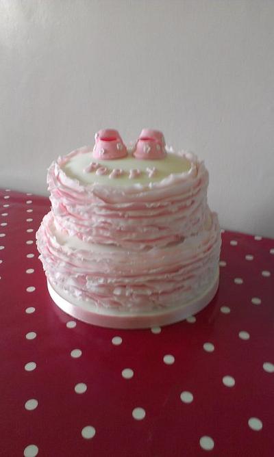 Girls christening cake - Cake by Amy