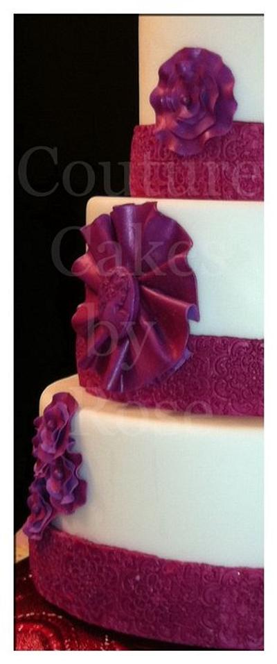 Raspberry Bloom - Cake by couturecakesbyrose