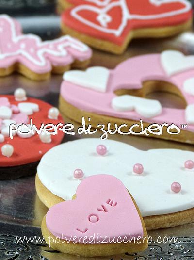 cookies heart & teddy bear - Cake by Paola