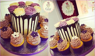 Cake & Cupcakes - Cake by Cutsie Cupcakes