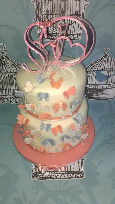 Coral and Butterflies - Cake by Cakes galore at 24