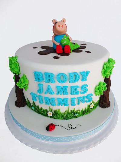 Peppa pig christening cake - Cake by Vanilla Iced 