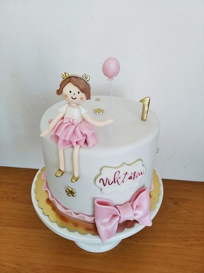 Little girl with ballon - Cake by Vebi cakes
