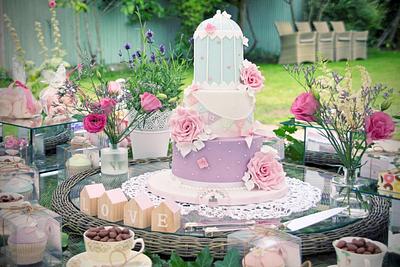 Birdcage christening cake  - Cake by Sara's House of Cupcakes