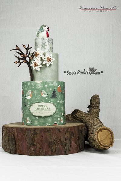Merry Christmas Bird Cake - Cake by Sweet Rocket Queen (Simona Stabile)