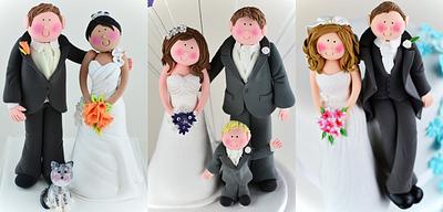 Bride and Groom Cake Toppers - Cake by Sandra Monger