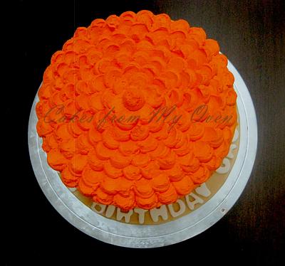 Orange Neon Marigold! - Cake by Chandana Changappa