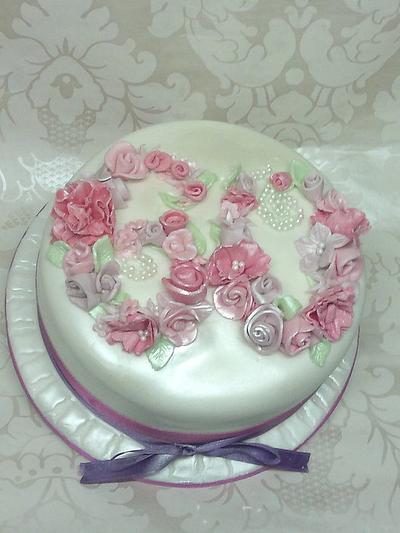 Pretty 60th birthday cake - Cake by homemade with love cakes and more
