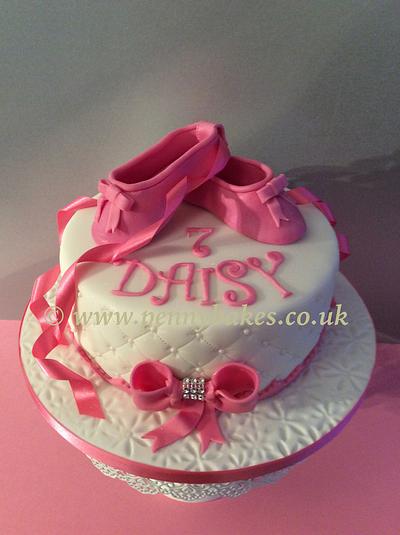 Little ballet shoes cake. - Cake by Penny Sue