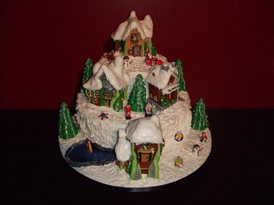 The Magic of Christmas came to the village - Cake by AçúcarArte Cake Design