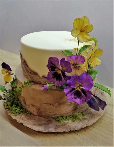 Pansy cake - Cake by babkaKatka