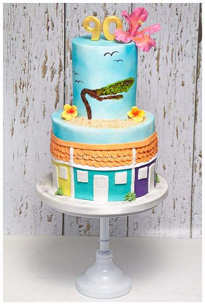 Curacao on a cake - Cake by Taartjes van An (Anneke)
