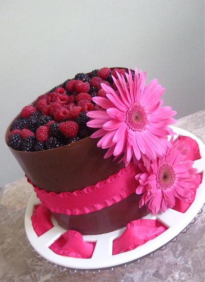 Chocolate Wrap and Berries - Cake by Jillin25