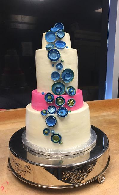 Modern Wedding Cake - Cake by Brandy-The Icing & The Cake