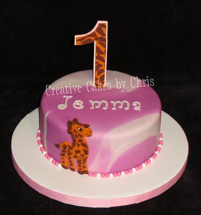 Camo pink and Giraffe - Cake by Creative Cakes by Chris
