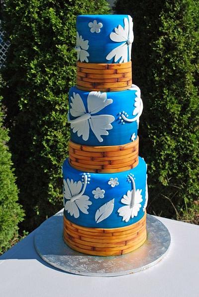 Tall Hibiscus Cake - Cake by Karen