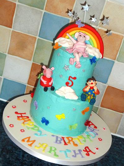 Rainbow character cake - Cake by OfF ThE CuFf CaKeS!!