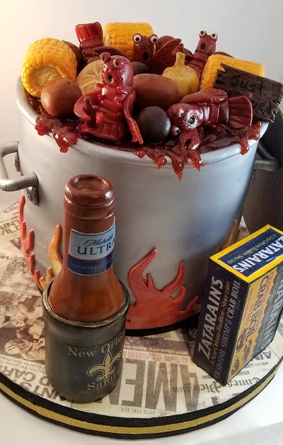 Crawfish Boil Pot groom's cake - Cake by Eicie Does It Custom Cakes