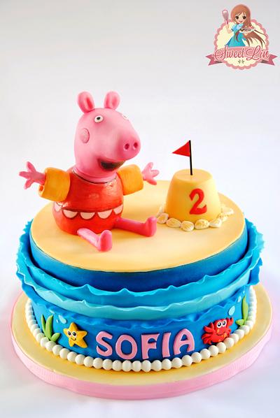 Peppa Pig at The Seaside - Cake by SweetLin