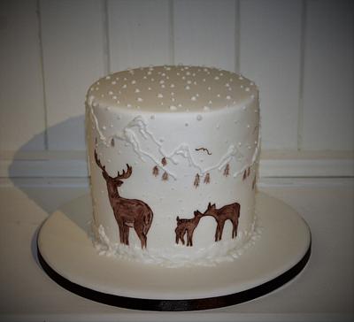 Deer family birthday cake  - Cake by Erika Cakes