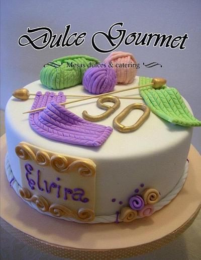 Knitting for a 90 year birthday - Cake by Silvia Caballero