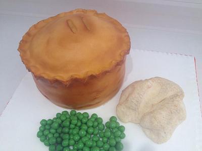 Pie, mashed potatoe and peas oh yes please  - Cake by Michelle Edwards 