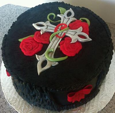 Romantic Goth - Cake by GrandmaTilliesBakery