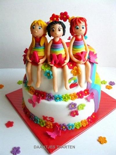 Rainbow cake! - Cake by Daantje