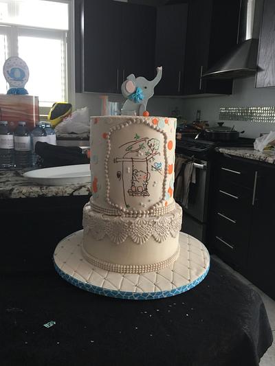 Elephants and oranges and polka dots, oh my! - Cake by Cakematix