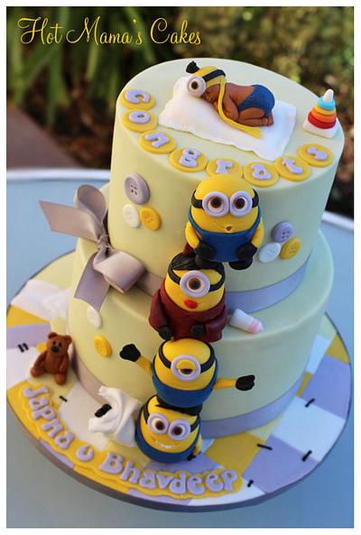 Minion themed baby shower! - Cake by Hot Mama's Cakes