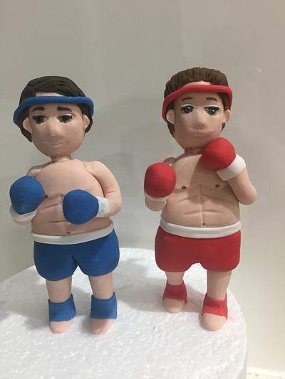 A pair of Muay Thai boxers - Cake by Mel - Top This Cake