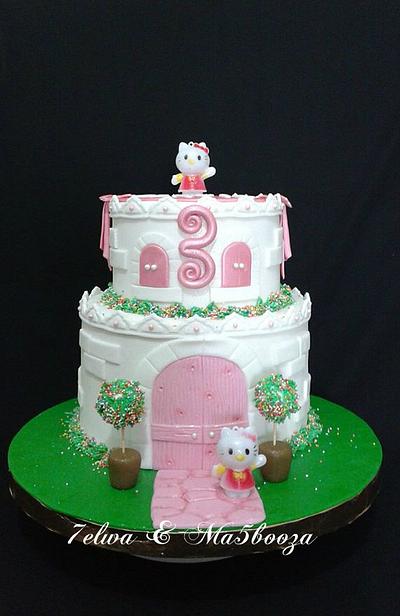 kitty castle cake - Cake by Zahraa Fayyad