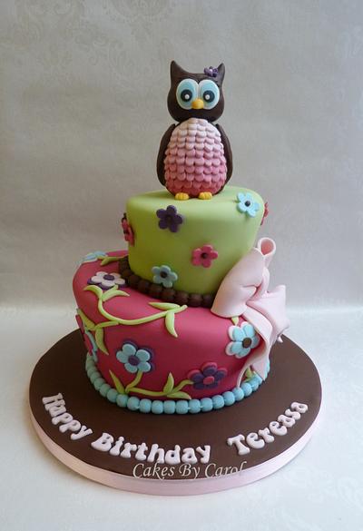 Owl Wonky Cake - Cake by Carol