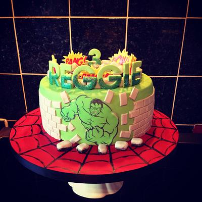 Hulk and hero cake - Cake by AnnasCakeDelights