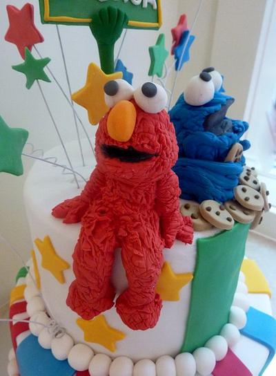 Elmo and Cookie monster cake - Cake by The cake shop at highland reserve