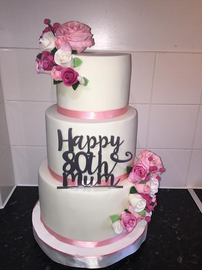 Pretty 80th - Cake by Maria-Louise Cakes