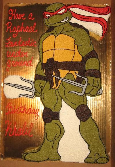 Ninja turtle Raphael - Cake by Monica Seay
