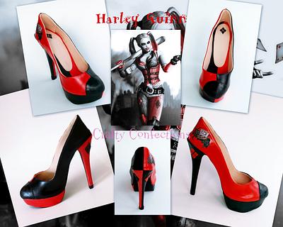 Harley Quinn: Comic book themed shoe collection for Cake Masters fashion issue 21, June 2014 - Cake by Craftyconfections