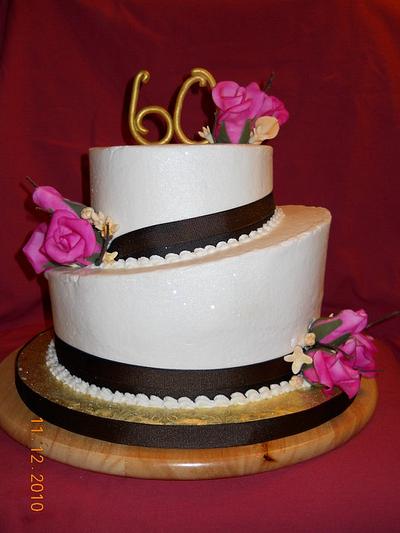 Happy 60th Birthday - Cake by Pixie Dust Cake Designs