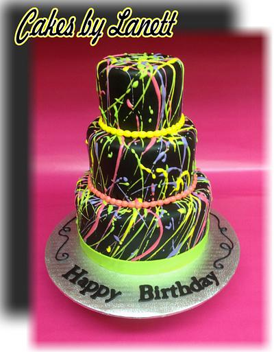Paint Splatter Cake - Cake by Lanett