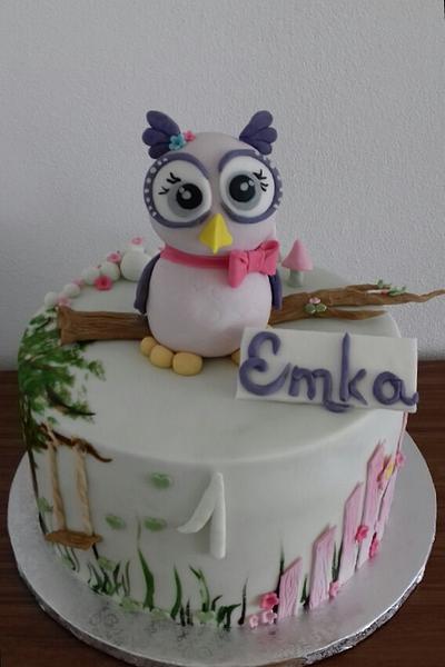 Owl cake for Emka - Cake by Ellyys