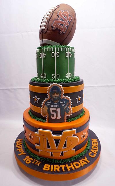 Football Cake - Cake by Custom Cakes by Ann Marie