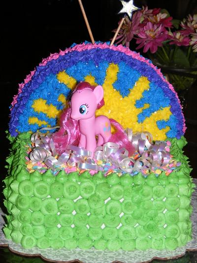 My Little Pinky Pony w/ rainbow - Cake by Save Me A Piece ~ Deb