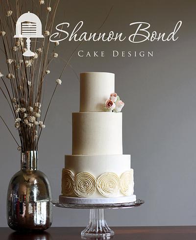 Buttercream Rosette Wedding Cake - Cake by Shannon Bond Cake Design