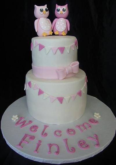 Owl Baby Shower Cake - Cake by SongbirdSweets