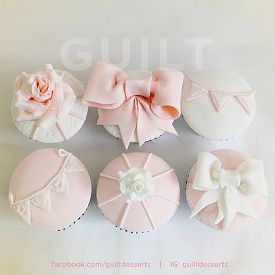 Pink Engagement Cupcakes - Cake by Guilt Desserts