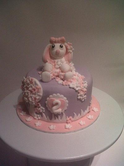 Baby girls bunny cake - Cake by kelly