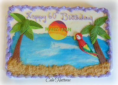 A 60th Birthday Cake - Cake by Donna Tokazowski- Cake Hatteras, Martinsburg WV