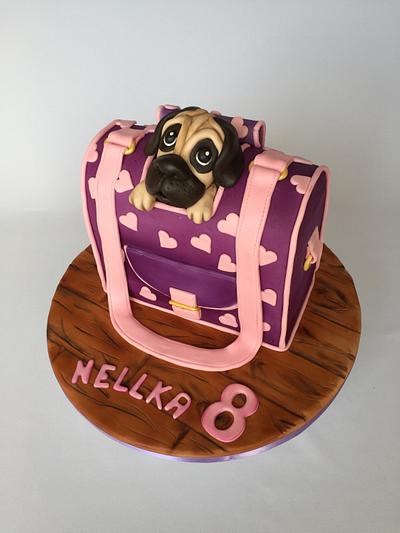 Dog in a carrier bag - Cake by Layla A